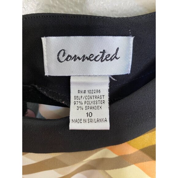 Connected Womens Geometric Print Sleeveless Dress 10‎ Multicolor Modern Style - Picture 3 of 6